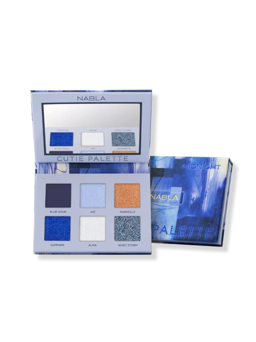 NEW 6pc Nabla Cutie Multi-Dimensional Eyeshadow Palette Midnight Full Size